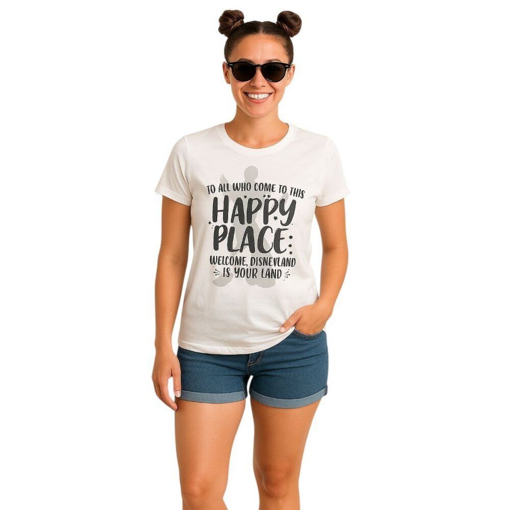 T SHIRT Walt Disney Disneyland Tee Short Sleeve Adult WOMAN'S WOMAN'S Medium
